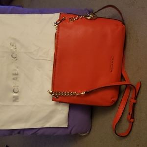 Michael Kors Leather Lillie Messenger Crossbody Purse
